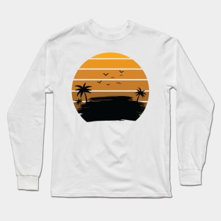 Vintage Sun Beautiful Beach Long Sleeve T-Shirt